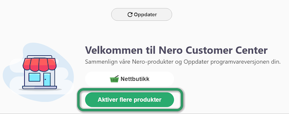 Nero-Start-Aktiver-fiere-produkter-Skjermdump-Norsk